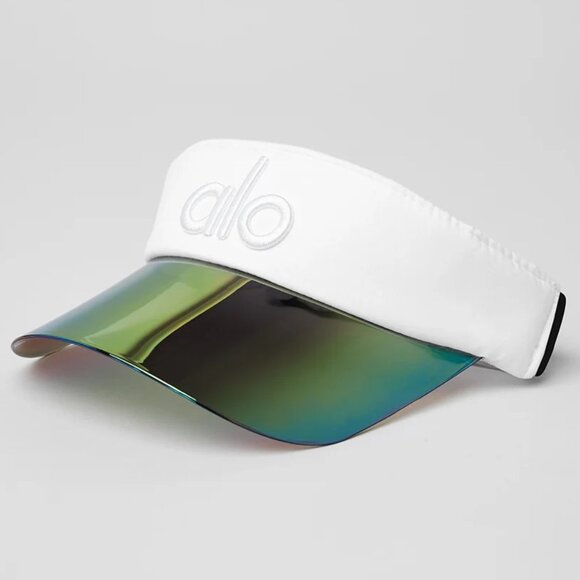 ALO Yoga Airlift Holographic Solar Visor w/ Adjustable Buckle in White OS - NWT - Picture 1 of 10